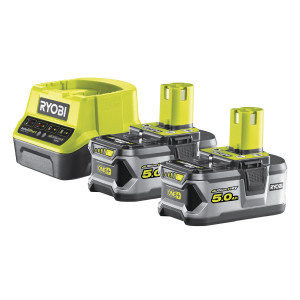 Ryobi ONE+ Accupack - 2x 5.0Ah Lithium+ - Accu en Oplader