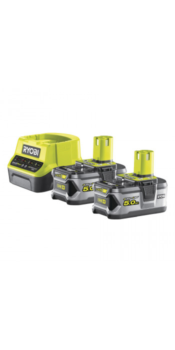 Ryobi ONE+ Accupack - 2x 5.0Ah Lithium+ - Accu en Oplader