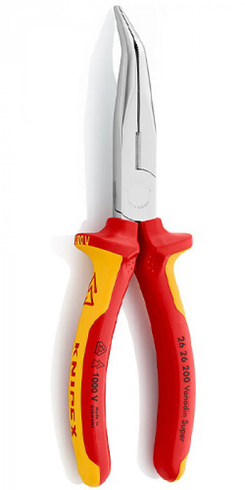 Knipex Gebogen Punttang - VDE - 200mm (2626200)