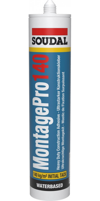 Soudal Montagepro 140 - 310ml - Wit - (doos a 12 kokers)