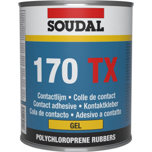 Soudal 170 TX Gel - Contactlijm - Transparant - 750ml - (doos a 6 blikken)