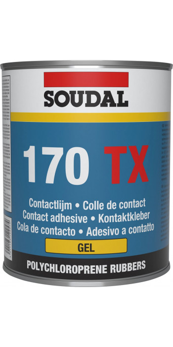 Soudal 170 TX Gel - Contactlijm - Transparant - 750ml - (doos a 6 blikken)