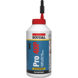Soudal PRO 40P - PU Houtlijm - 750g - Bruin - (doos a 6 flacons)