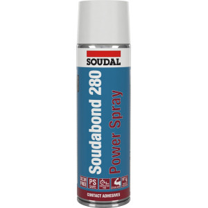 Soudal Soudabond 280 Power Spray - Contactlijm - 500ml - Transparant - (doos a 12 bussen)