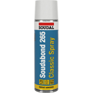 Soudal Soudabond 265 Classic Spray - Contactlijm - 500ml - Transparant - (doos a 12 bussen)