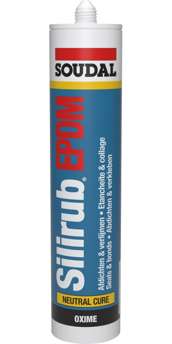 Soudal Silirub EPDM - 300ml - Zwart - (doos a 15 kokers)