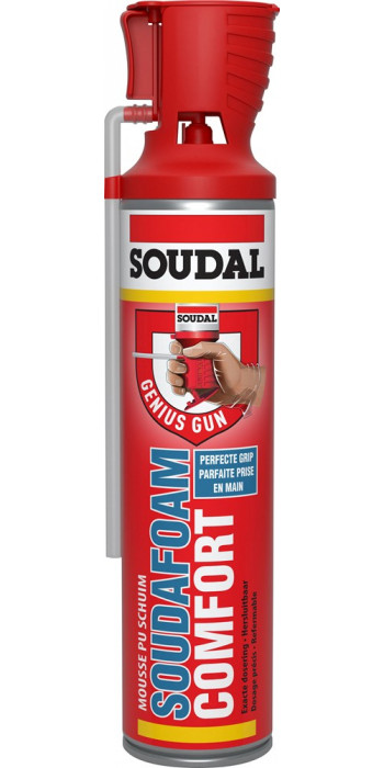 Soudal Soudafoam Comfort - 600ml - Champagne - (doos a 12 bussen)