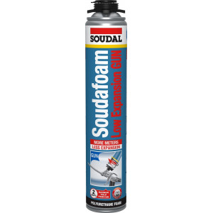 Soudal Soudafoam Low Expansion Click & Fix - 750ml - Champagne - (doos a 12 bussen)