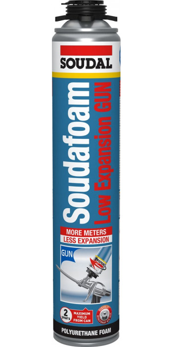 Soudal Soudafoam Low Expansion Click & Fix - 750ml - Champagne - (doos a 12 bussen)