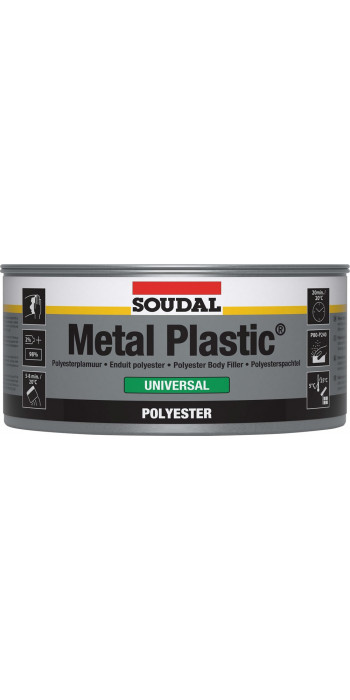 Soudal Metal Plastic Universal - 2kg - Lichtgroen - (doos a 6 blikken)