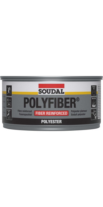 Soudal Polyfiber - 500g - Grijs - (doos a 12 blikken)