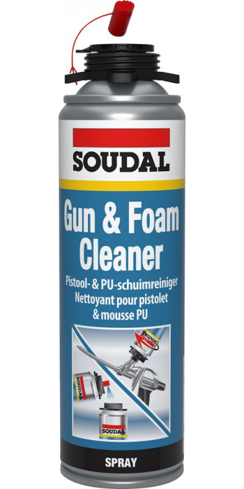 Soudal Gun & Foamcleaner - 500ml - Transparant - (doos a 6 bussen)