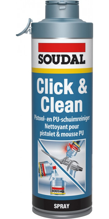 Soudal Click & Clean - 500ml - Transparant - (doos a 6 bussen)