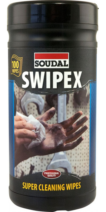 Soudal Swipex Wipes - 100 stuks - Wit - (doos a 6 bussen)