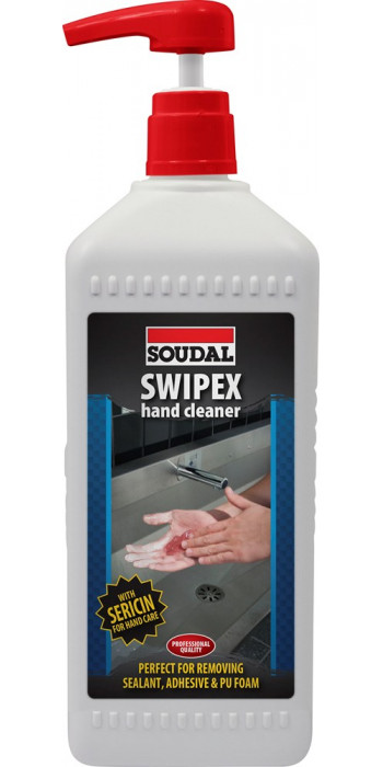 Soudal Swipex Handcleaner - 1 liter - Rood - (doos a 12 flessen)