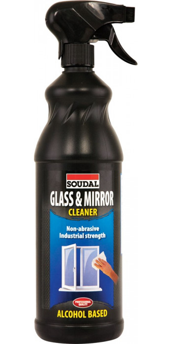 Soudal Glass & Mirror Cleaner - 1 liter - Transparant - (doos a 12 flessen)