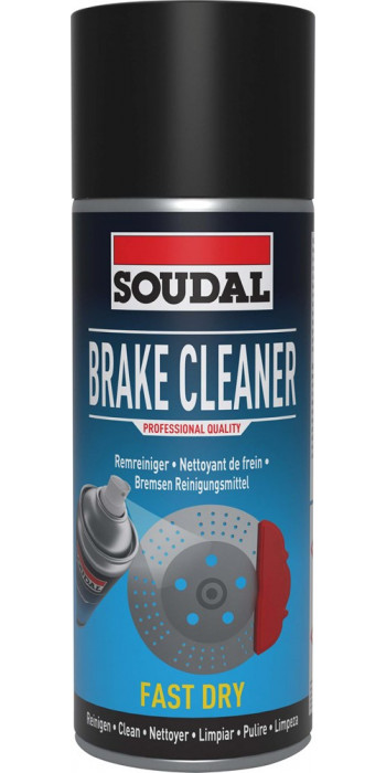 Soudal Brake Cleaner - 400ml - Transparant - (doos a 6 bussen)