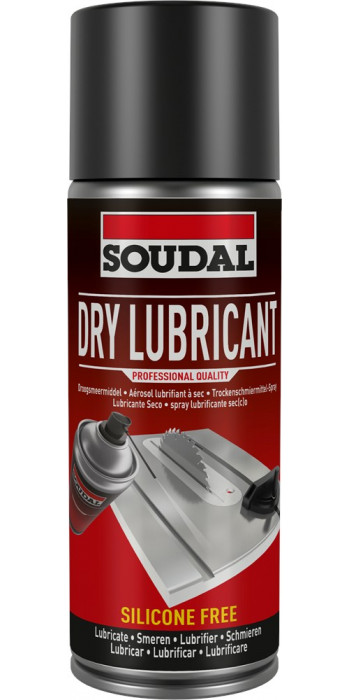 Soudal Dry Lubricant Spray - 400ml - Transparant - (doos a 6 bussen)