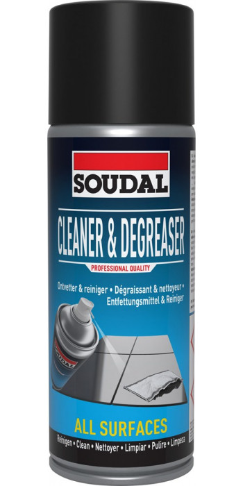Soudal Cleaner & Degreaser - 400ml - Transparant - (doos a 6 bussen)