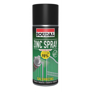 Soudal Zinc Spray - 400ml - Zink - (doos a 6 bussen)