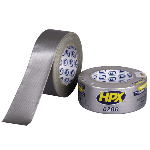 wervelkolom Dekbed lunch HPX Duct Tape 6200 - Reparatietape - Zilver - 48mm x 25mtr - Kit247.nl