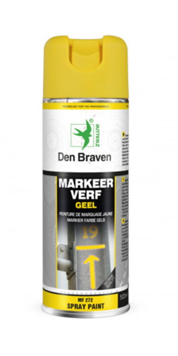 Zwaluw Markeerverf Geel - 500ml - Geel - (doos a 12 bussen)