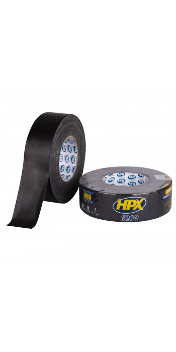 HPX Duct Tape 6200 - Reparatietape - Zwart - 48mm x 50mtr