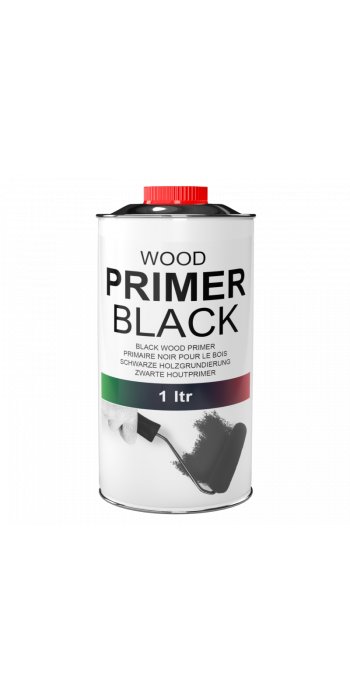 Zwaluw Wood Primer Black - 1 Liter - Zwart - (doos a 6 blikken)
