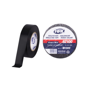 HPX Isolatietape 52100 Zwart- PVC VDE - 19mm x 20mtr