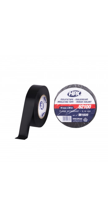 HPX Isolatietape 52100 Zwart- PVC VDE - 19mm x 20mtr