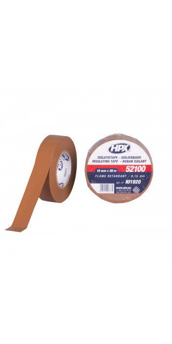 HPX Isolatietape 52100 Bruin - PVC VDE - 19mm x 20mtr