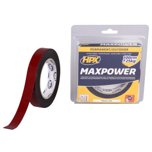 HPX Max Power Outdoor Bevestigingstape - Zwart - 19mm x 5mtr