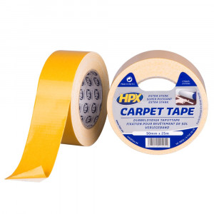 HPX Dubbelzijdige Tapijttape Wit - 50mm x 25mtr