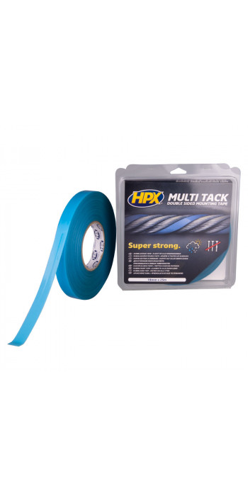 HPX Dubbelzijdige Multi-Tack Tape - Semi Transparant - 19mm x 25mtr 