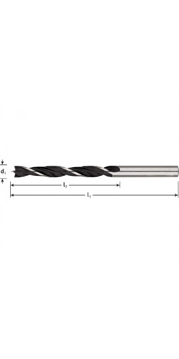 Houtspiraalboor Standaard - 5x52x86 mm