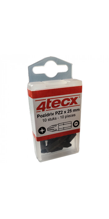 4TECX Pozidrive Bit PZ2 - 25mm (10 stuks)