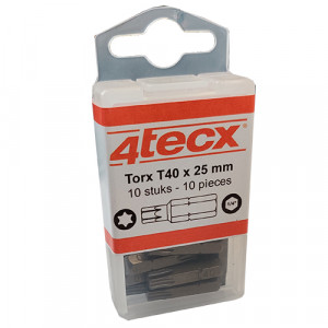 4TECX Torx Bit T40 - 25mm (10 stuks)