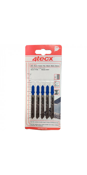 4TECX Decoupeerzaagblad HSS 75mm ZT 1,2mm - T118A (5 stuks)