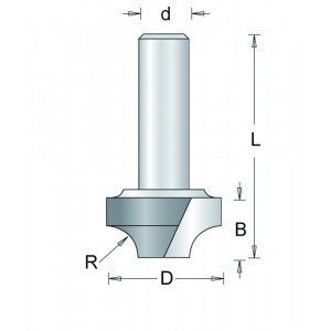 HM Afrondfrees 100-8 - D= 9,5 - R= 3,2