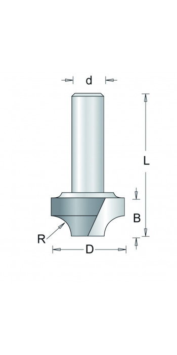 HM Afrondfrees 100-8 - D= 9,5 - R= 3,2