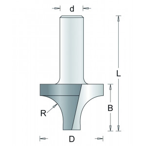 HM Afrondfrees 199-8 - D= 25,4 - R= 9,5