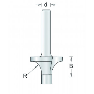 HSS Afrondfrees 22-8HSS - R= 9,5