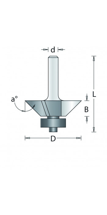 HM Kantenfrees 105-6 - Onder hoek - D= 22,2 - A= 22