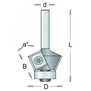 HM Kantenfrees 205-8 - Met Wisselmessen Onder Hoek - D= 19 - A= 25