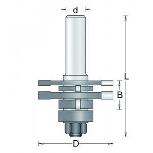 HM Quadri Pen/Groeffreesset - 400-8 - D= 47,6