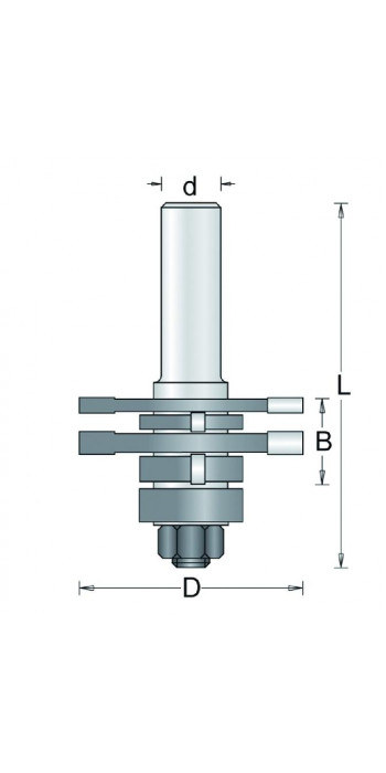 HM Quadri Pen/Groeffreesset - 400-8 - D= 47,6