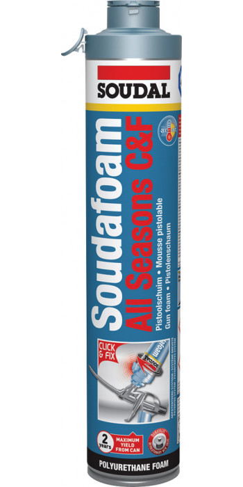 Soudal Soudafoam All Seasons Click & Fix - 750ml