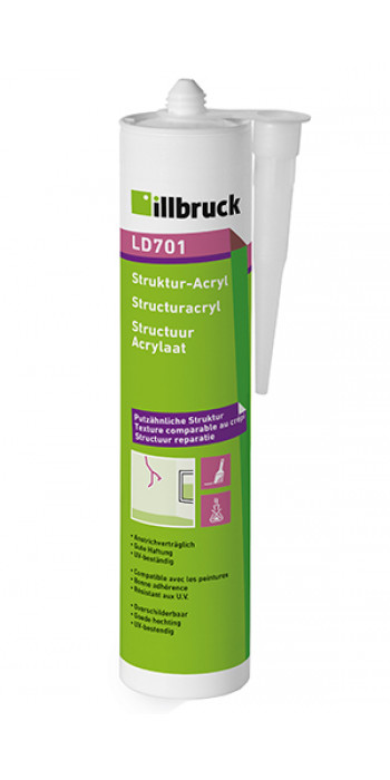 Illbruck LD701 Structuur Acrylaatkit - Wit - 310ml